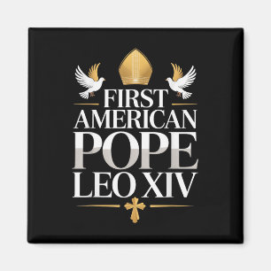 Aimant Premier Pape américain Leo Xiv Catholique Hommes R