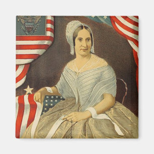 Aimant Premier portrait vintage USA de drapeau américain
