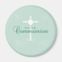 Première Sainte Communion, écriture en vert doux