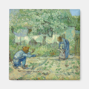 Aimant Premiers pas, après Millet par Vincent Van Gogh