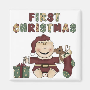 Aimant Premiers T-shirts et cadeaux pour garçons de Noël