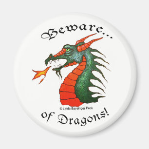 Aimant Prenez garde des dragons