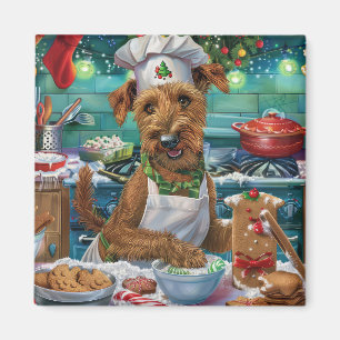 Aimant Préparations de fêtes de Noël du Terrier Irlandais