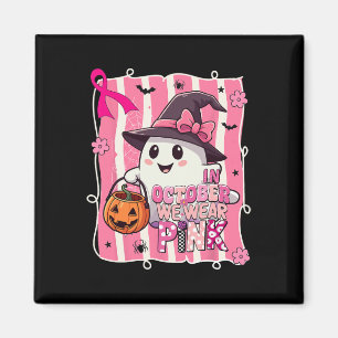 Aimant Preppy En Octobre Nous Portons Le Ghost Cancer Du