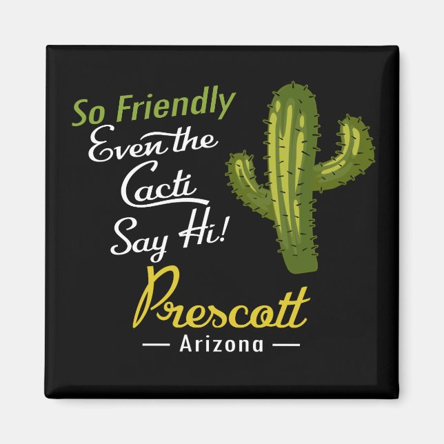 Aimant Prescott Cactus Funny Retro (Devant)