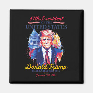 Aimant Président Trump États-Unis Jour d'investiture 2025
