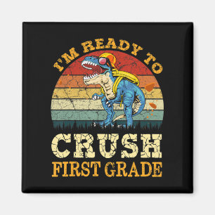 Aimant Prêt À Écraser Le Dinosaure De Première Année De D