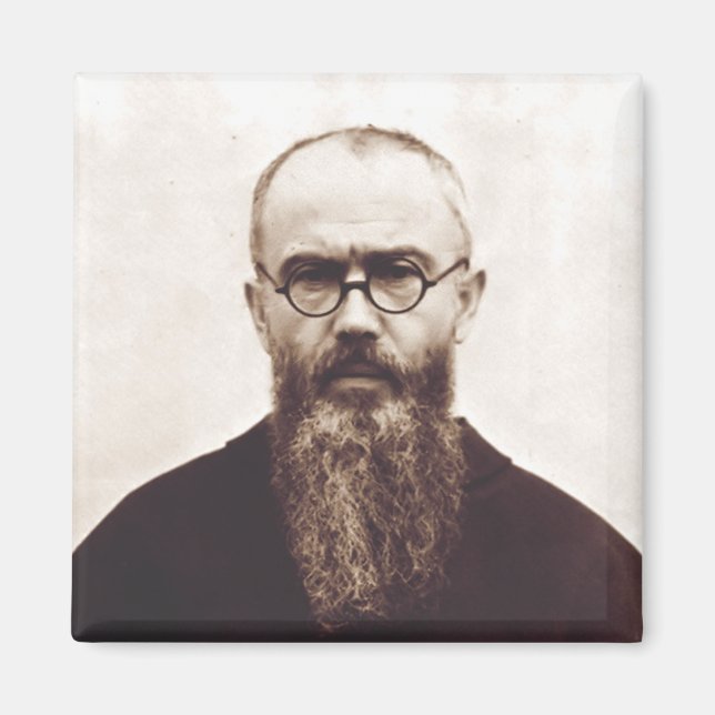 Aimant Prêtre catholique polonais Saint Maximilian Kolbe (Devant)