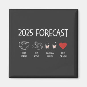 Aimant Prévision 2025 Maman à venir Nouvel An 