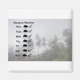 Aimant Prévisions météo pour Glasgow - pluie