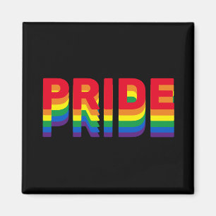 Aimant Pride lgbt lgbtq queer gay arc-en-ciel noir
