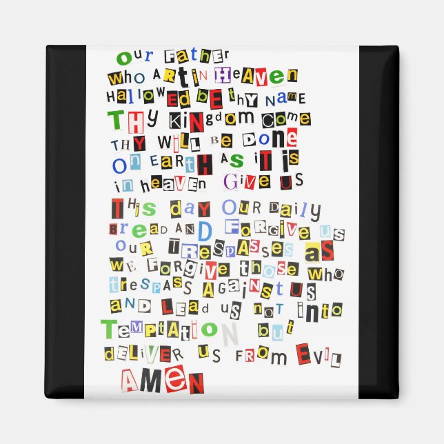 Aimant Prière du Seigneur (Devant)