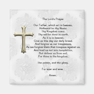 Aimant Prière du Seigneur (blanche)