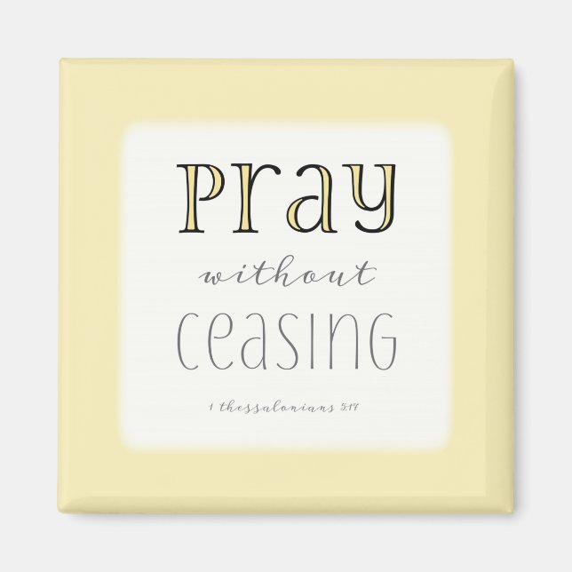 Aimant Priez sans cesser - 1 Thes 5:17 (Devant)