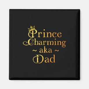 Aimant Prince Charming Papa Chemise Couronne Anniversaire