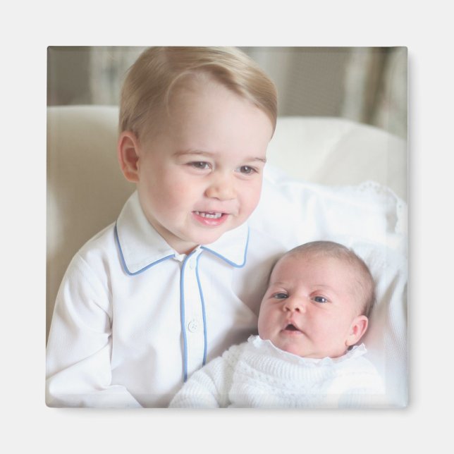 Aimant Prince George et Princesse Charlotte (Devant)