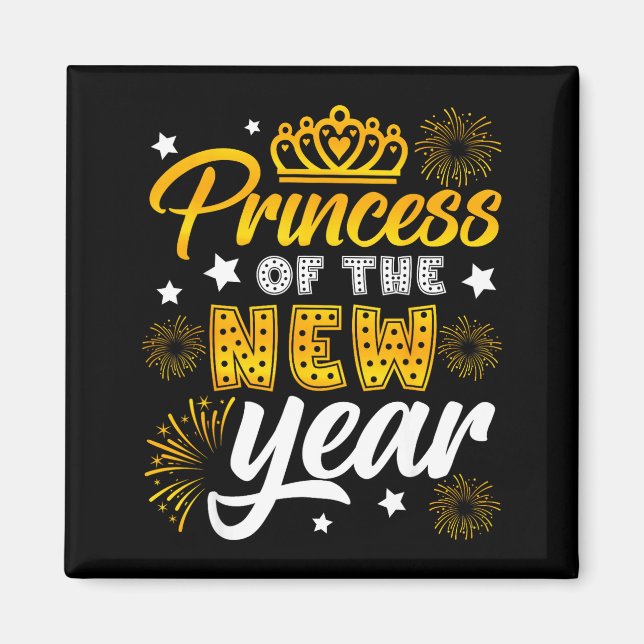 Aimant Princess Of The New Year 2026 New Years Eve Firewo (Devant)