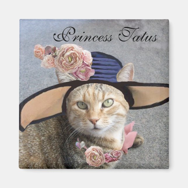 AIMANT PRINCESS TATUS /ELEGANT CAT, GRAND DIVA CASQUETTE  (Devant)