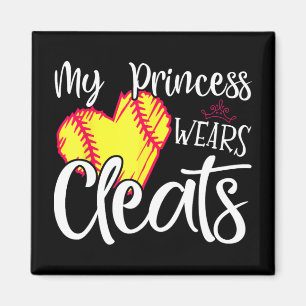 Aimant Princess Wears Clefs Softball Maman Papa Baseball 