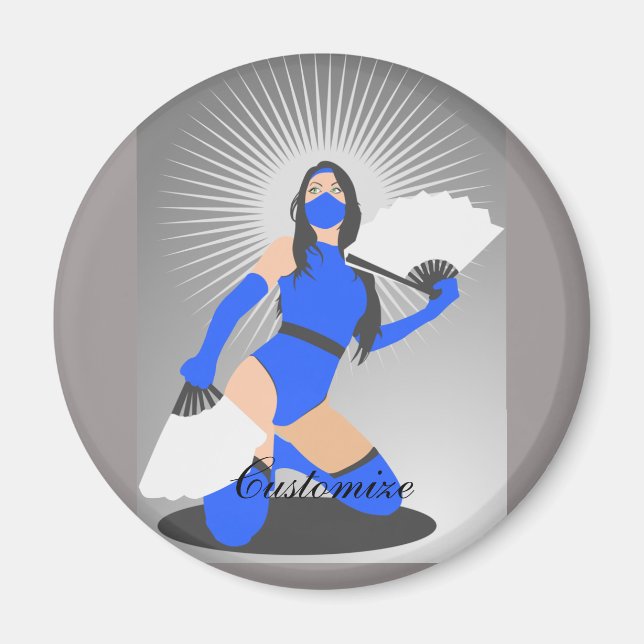 Aimant Princesse Thunder_Cove, guerrière masquée (Devant)