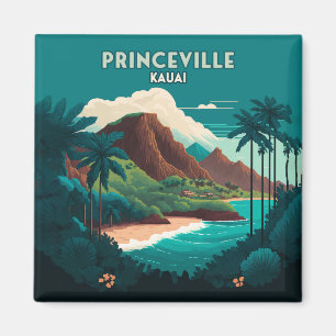 Aimant Princeville Kauai Hawaii Beach Mounts Retro