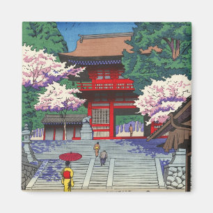 Aimant Printemps au temple de Kurama Asano Takeji shin ha