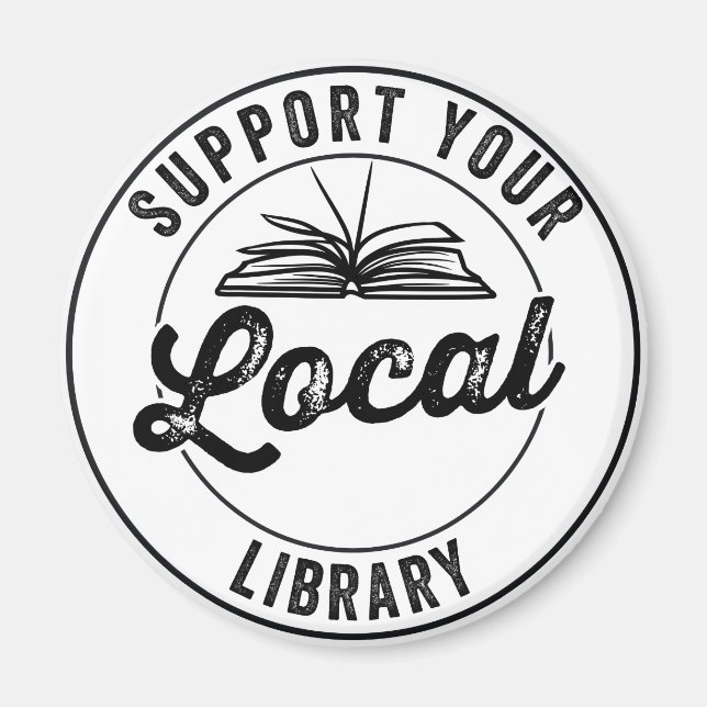 Aimant Prise en charge de votre bibliothèque locale (Devant)