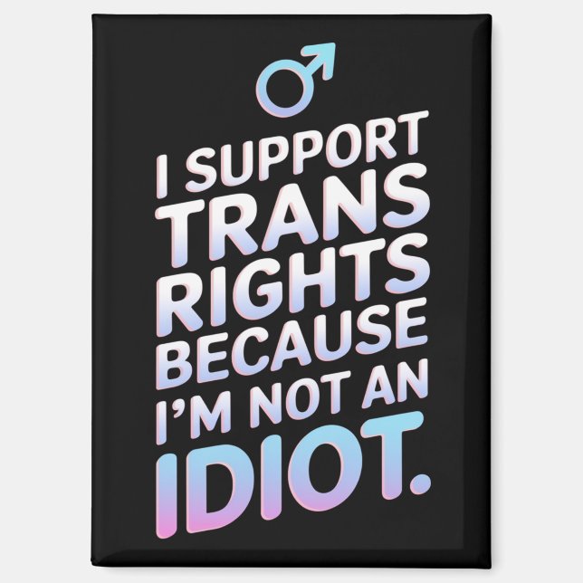 Aimant Prise en charge du drapeau transgenre Ally Trans P (Recto)