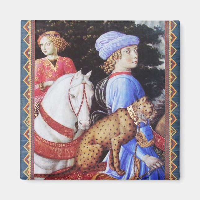 Aimant Procession de Magus Melchior, Cheval, Chat sauvage (Devant)