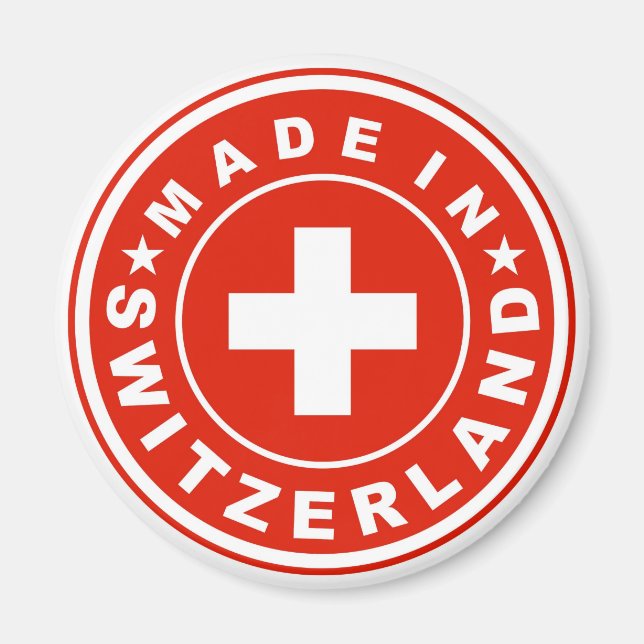 Aimant produit pays pavillon étiquette suisse suisse suis (Devant)