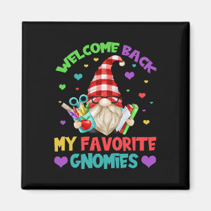 Aimant Professeur Amusant Gnome Tee - Bienvenue À L'École
