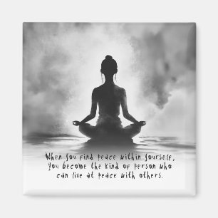 Aimant Professeur de méditation de yoga Pose du lotus Pei