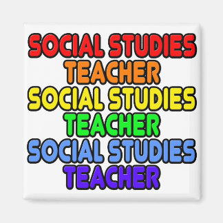 Aimant Professeur d'études sociales Rainbow