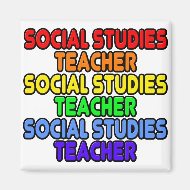 Aimant Professeur d'études sociales Rainbow (Devant)