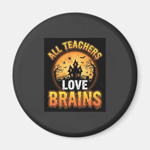 Aimant Professeur Halloween Cerveaux de Zombie Horreur Lu