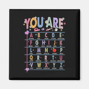 Aimant Professeur Vous Êtes Lettres Alphabet Apprendre Ab