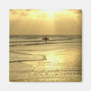 Aimant Profiter de la plage au coucher du soleil