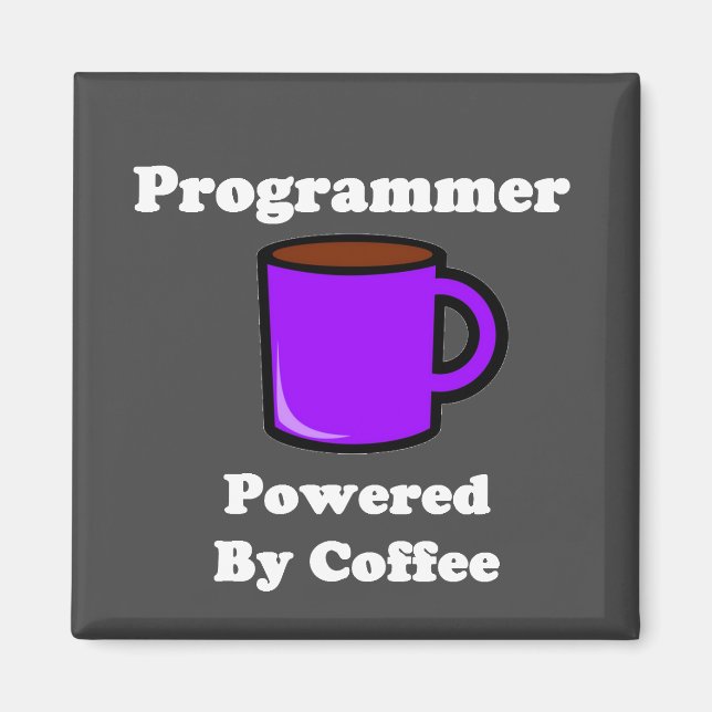 Aimant "Programmeur" alimenté par café (Devant)