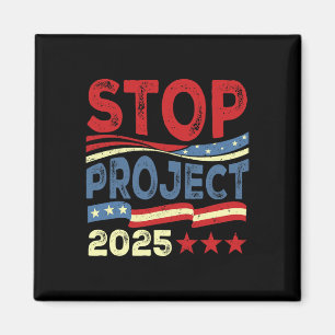 Aimant Projet 2025 Anti Trump Drapeau américain Femmes po