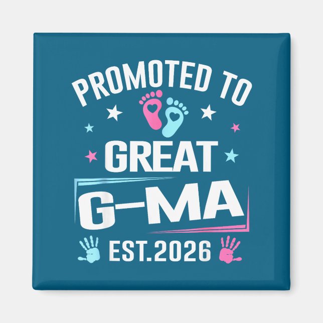 Aimant Promu Grande Mère Est 2026 Annonce de Grossesse (Devant)