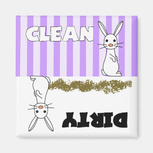 Aimant propre/sale de lapin mignon de