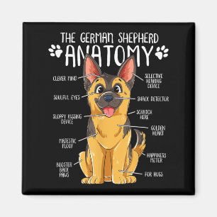 Aimant Propriétaire de chien d'anatomie drôle berger alle