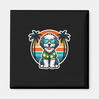 Aimant Propriétaire de chien Old English Sheepdog Ambianc