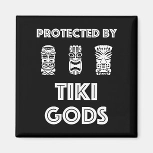 Aimant Protégé par Tiki Gods Funny Tropical
