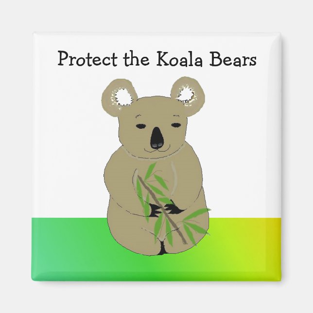 Aimant Protéger les ours Koala (Devant)