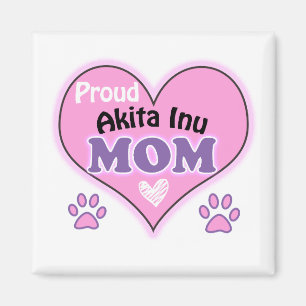 Aimant Proud Akita Inu maman