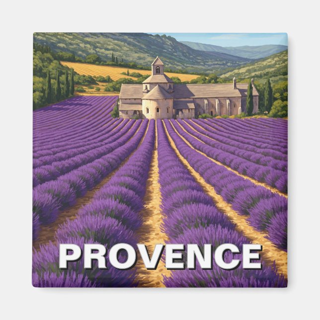 Aimant Provence France Lavande Champs Abbaye de Sénanque (Devant)