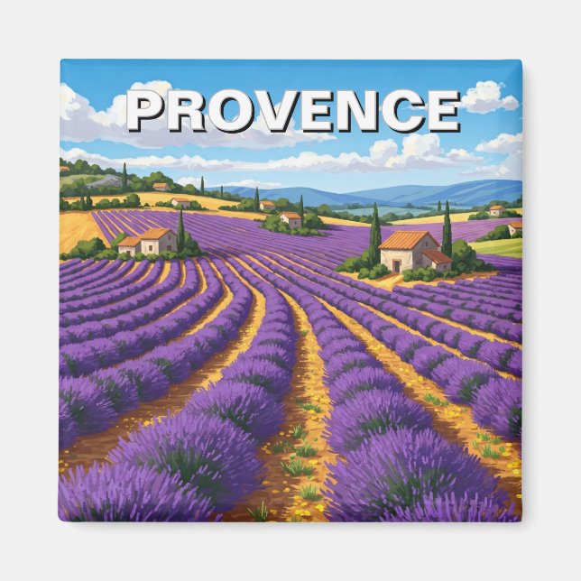Aimant Provence France Lavender Fields Voyage (Devant)