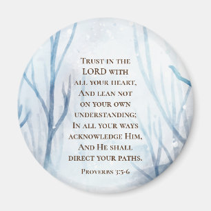 Aimant Proverbes 3:5-6 Faites confiance au Seigneur avec