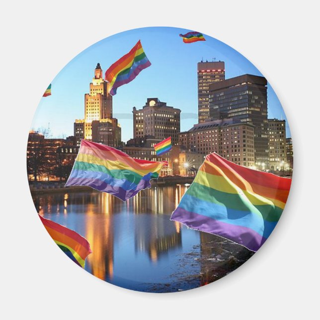 Aimant Providence, RI Flying Pride (Devant)